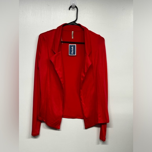 Olivia Moon Jackets & Blazers - NWT Olivia Moon Waterfall open Front Blazer Red Size: Small